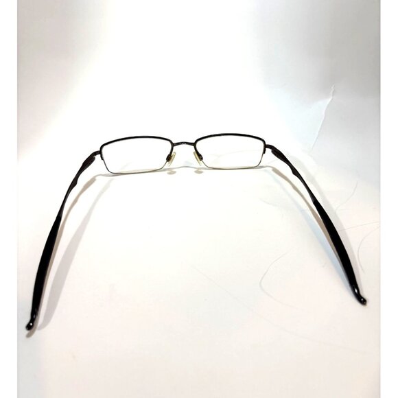 Oakley Slim Black Rectangular Eyeglasses With Metal Frame - Picture 3 of 4